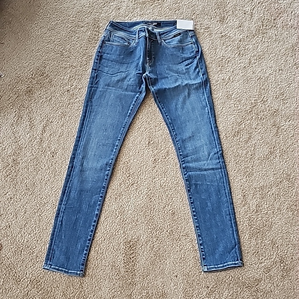 Mavi Alexa Gold Mid Rise Skinny Jeans Size 27